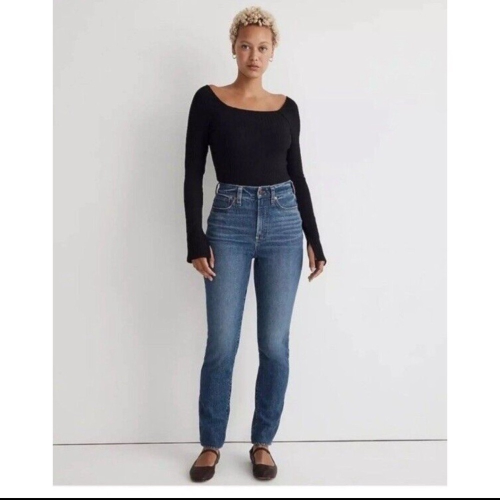Madewell Perfect Vintage Straight Leg Jeans - Deep Blue